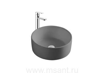 Раковина накладная для установки на столешницу AQUATEK AQ5118-MG 400*400*165, матовый серый