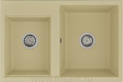 Мойка кухонная AQUATON Делия 78 шампань