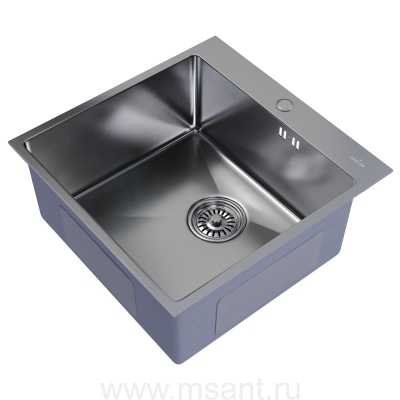 Мойка настол.монтаж 50х50 (3,0) вып 3 1/2 MIXLINE PRO 20см с сифоном (сатин)