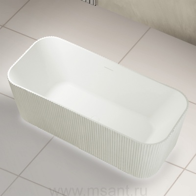 Ванна из искусственного камня ABBER Stein AS9663 белая матовая