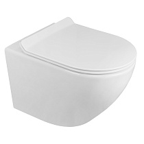 Унитаз подвесной Azario Fora 520х350х370 безободковый с сидением микролифт