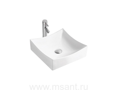 Раковина накладная для установки на столешницу AQUATEK AQ5516-00, 400*400*130 мм