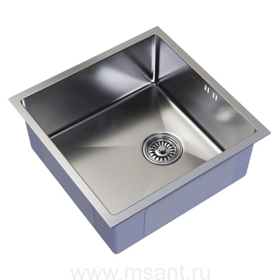 Мойка подст.монтаж 45х45 (3,0) вып 3 1/2 MIXLINE PRO 20см с сифоном (сатин)