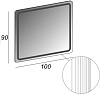 Зеркало Cezares 54352 c LED-подсветкой 100х90