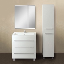 Мебель для ванной 1MarKa Соната 75Н с 3 ящиками, белый глянец