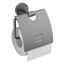 Aquatek AQ4609BGM БЕТТА бумагодержатель с крышкой, шлиф. черный хром