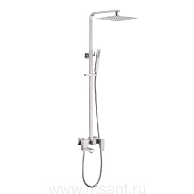 Душевая стойка ABBER Daheim AF8216SPL с изливом, сатин