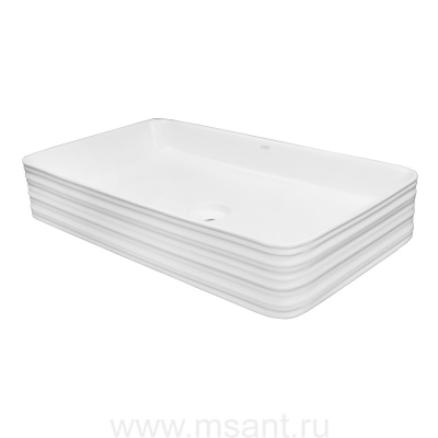 Раковина-чаша Azario 675х380х120 накладная, прямоугольная, белый матовый