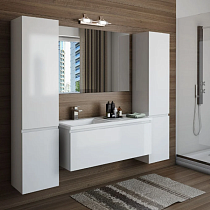 Мебель для ванной Эстет Dallas Luxe 115 подвесная, 1 ящик, L с раковиной