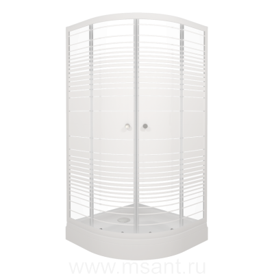 Душевой уголок Triton Стандарт 100х100 А АКВА - ПОЛОСЫ с поддоном +сифон D90мм