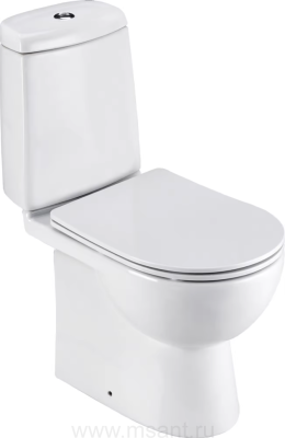 Унитаз-компакт Santek Остин 1WH302419 сиденье стандартное, 2-режимная арматура, дюропласт, метал крепеж, softclose, тонкое