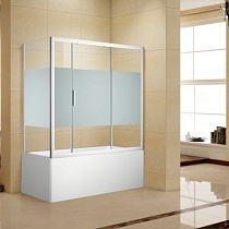 Шторка на ванну c боковой стенкой Aquanet Practic 160x80