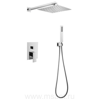 Душевая система ABBER Daheim AF8219 скрытого монтажа без излива, хром