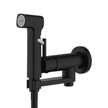 Комплект Aquatek AQ1819MB НИКА для гигиенического душа встроенный (смеситель + гигиеническая лейка + шланг), матовый черный