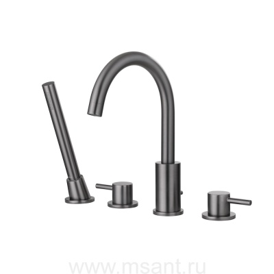 Смеситель ABBER Wasser Kreis AF8113NG на борт ванны, никель