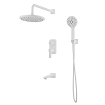 Душевая система с тропическим душем, ручным душем и изливом, белый матовый, Ray, IDDIS, RAYWT03i68