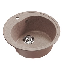 Мойкa MIXLINE ML-GM11 круглая, песочная (302), 500мм (глуб. чаши 180)