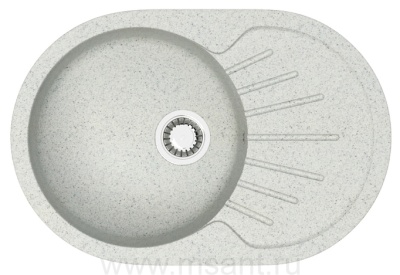 Кухонная мойка AZARIO Flora 750x505x210 искусственный мрамор, цвет светло серый (CS00079916)