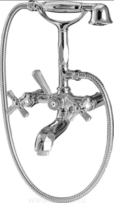 Смеситель Nicolazzi Teide 1901CR45 для ванны с душем, хром