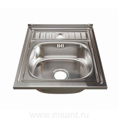 Мойка 50х60 (0,8) вып 3 1/2 MIXLINE 18см с сифоном