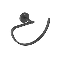 Полотенцедержатель овальный Aquatek, матовый черный AQ4621MB БЕТТА