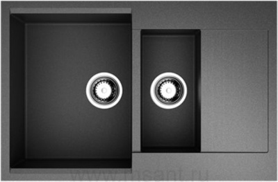 Мойка кухонная Omoikiri Daisen 78-2-BL черная