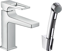 Смеситель Hansgrohe Metropol 74522000 для раковины с гигиеническим душем, хром