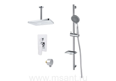 Комплект для душа Aquatek Вега AQ1075CR 4 в 1 AQ1046CR+AQ2071CR+AQ2454CR+AQ2011CR