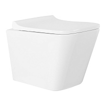 Унитаз подвесной Azario Teramo 490х340х350 безободковый, с сиденьем микролифт