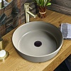 Раковина Azario 38,5х38,5х14, накладная, ультратонкая, серая