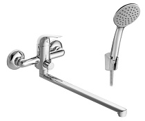 Смеситель Santek Нико для ванны-душа длинный излив, с акссессуарами, хром WH5A12005C001