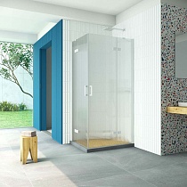 Душевой уголок Vegas Glass AFA-F Retta 90*80 01 Moru R профиль белый стекло Moru