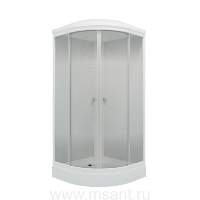 Душевая кабина Triton Лайт Щ0000061831 А-полка 100х100 Д4 с поддоном +сифон D90мм