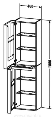 Шкаф-пенал Duravit PuraVida белый L
