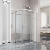 Душевой уголок Kubele DE019RC-CLN-MT 110х80 см, профиль матовый хром