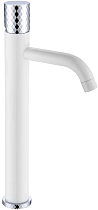 Смеситель для раковины Boheme Stick 122-WCR white diamond chrome