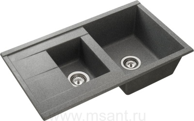Мойка кухонная AQUATON Делия 87 серая