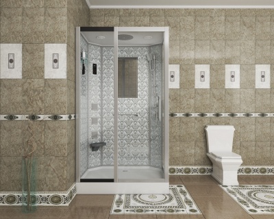 Душевая кабина Niagara Lux NG-7711WL (90x120х215) низкий поддон(15см),дверь раздвижная,стенки серебро,6 мест 