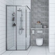 Душевой уголок AQUATON Prima 80х80 см со смесителем Roca Victoria