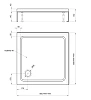 Душевой поддон Aquatek DPA-0000001 800х800 с ножками и съемной панелью