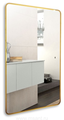 Зеркало AZARIO INCANTO 600х1000 бесконтактный сенсор, подсветка с диммером, цвет золото