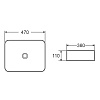 Раковина-чаша Azario 470х360х110 накладная, прямоугольная, матовый белый