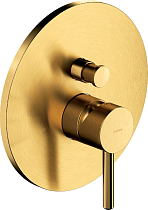 Смеситель Omnires Y Y1235GLB С ВНУТРЕННЕЙ ЧАСТЬЮ, для ванны с душем, брашированное золото