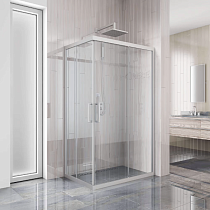 Душевой уголок Kubele DE019RC-CLN-MT 100х70 см, профиль матовый хром
