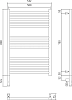 Полотенцесушитель электрический Сунержа Богема 3.0 80х50 белый, L
