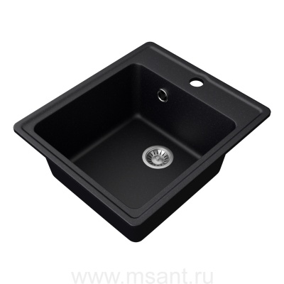 Мойкa MIXLINE ML-GMS18 СТАНДАРТ прямоугольная, черный (308), 410*470*190мм