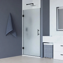 Душевая дверь в нишу RGW Hotel HO-011-B 600х1950 профиль черный, стекло матовое