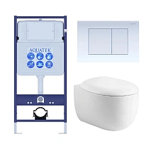 Set AQUATEK АЛЬТАИР (рама AQUATEK Standard INS-0000012 с звукоиз.прокладкой+крепеж KKI-0000002+кнопкаKDI-0000009+унитаз АЛЬТАИР AQ1980-00 с сиденьем мткролифт