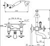 Смеситель Nicolazzi Tradizionale 1402CR70 для ванны с душем, хром