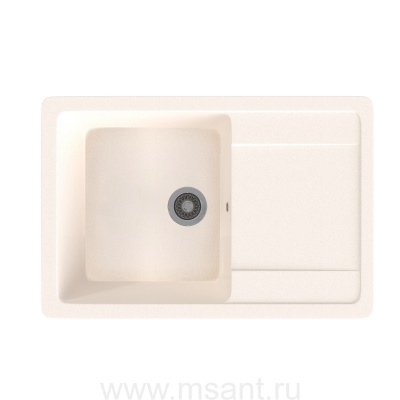 Мойкa MIXLINE ML-GMS15 СТАНДАРТ с крылом, белый (331), 640*505*185мм